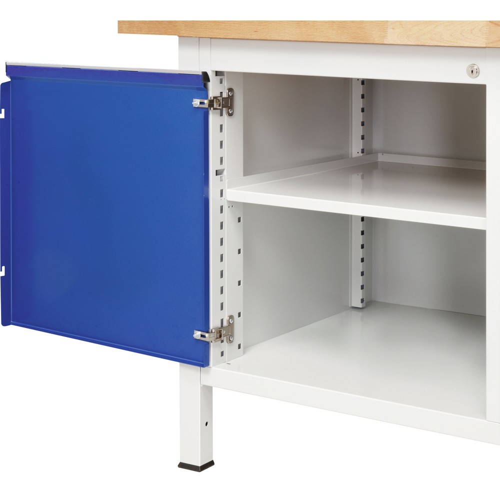 Número de imagen del producto 5: Banco de trabajo RAU serie 8000, 1 contenedor doble debajo, 2 puertas batientes, 2 cajones, altura 880 mm