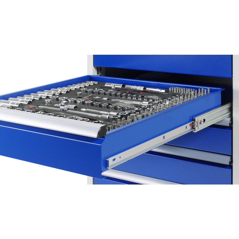 Número de imagen del producto 7: Banco de trabajo RAU serie 8000, 1 contenedor doble debajo, 2 puertas batientes, 2 cajones, altura 880 mm