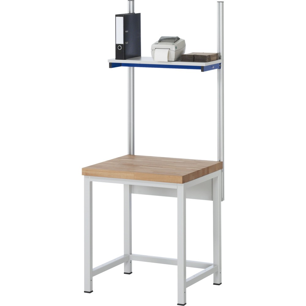 Número de imagen del producto 4: Banco de trabajo pesado RAU serie 8000, 1 estante inferior de 320 mm de profundidad, HxAxF 840-1.040 x 750 x 900 mm