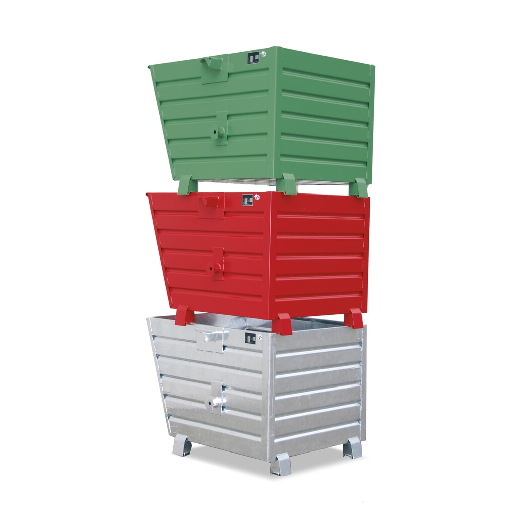 Imagen del producto: Recipiente de vuelco Bauer® apilable, galvanizado, volumen 0,3 m³