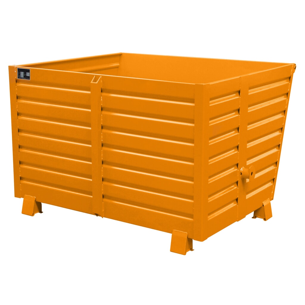 Imagen del producto: Bauer® Volquete apilable, pintado, volumen 1,5 m³, RAL 2000 amarillo naranja