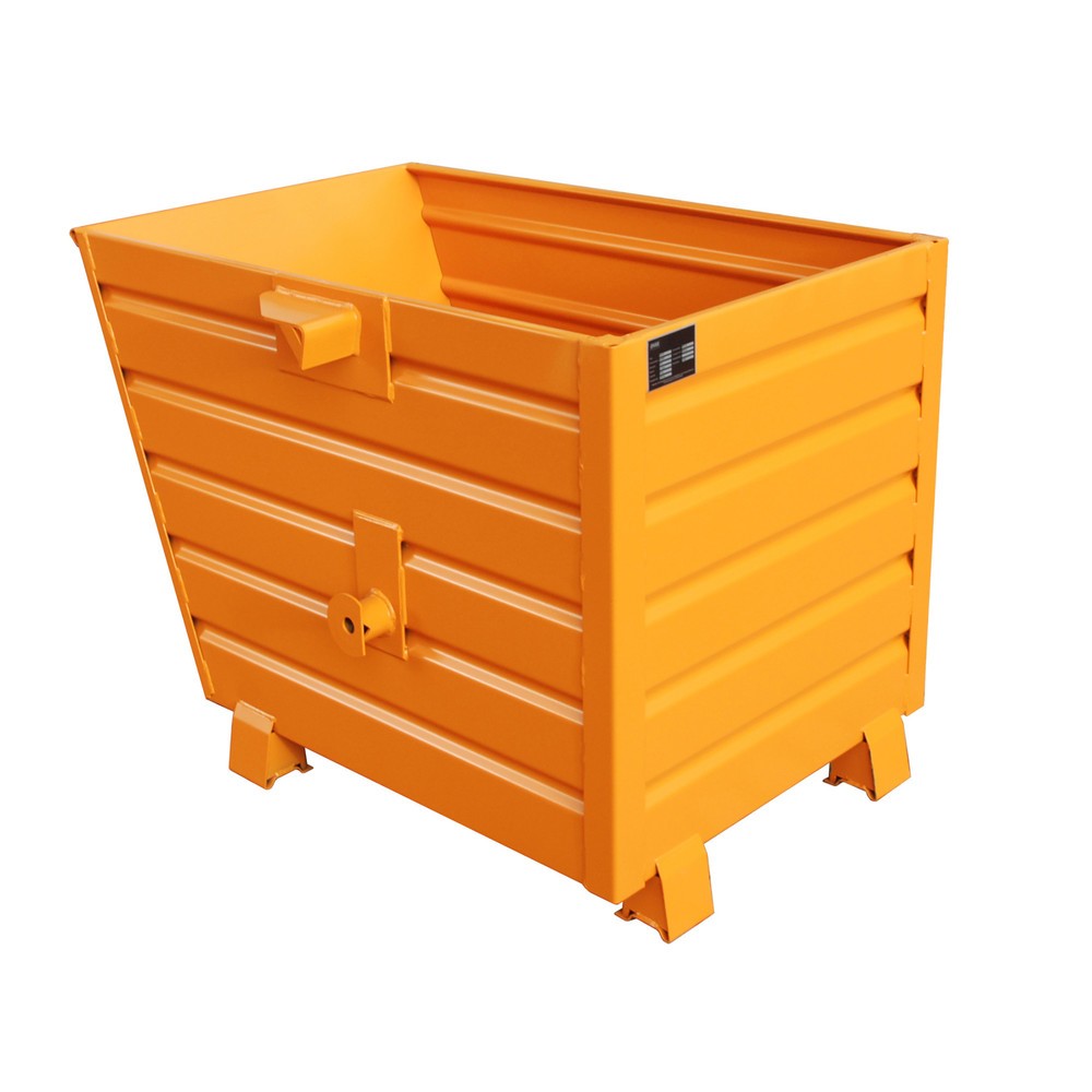 Imagen del producto: Bauer® Volquete apilable, pintado, volumen 0,7 m³, RAL 2000 amarillo naranja