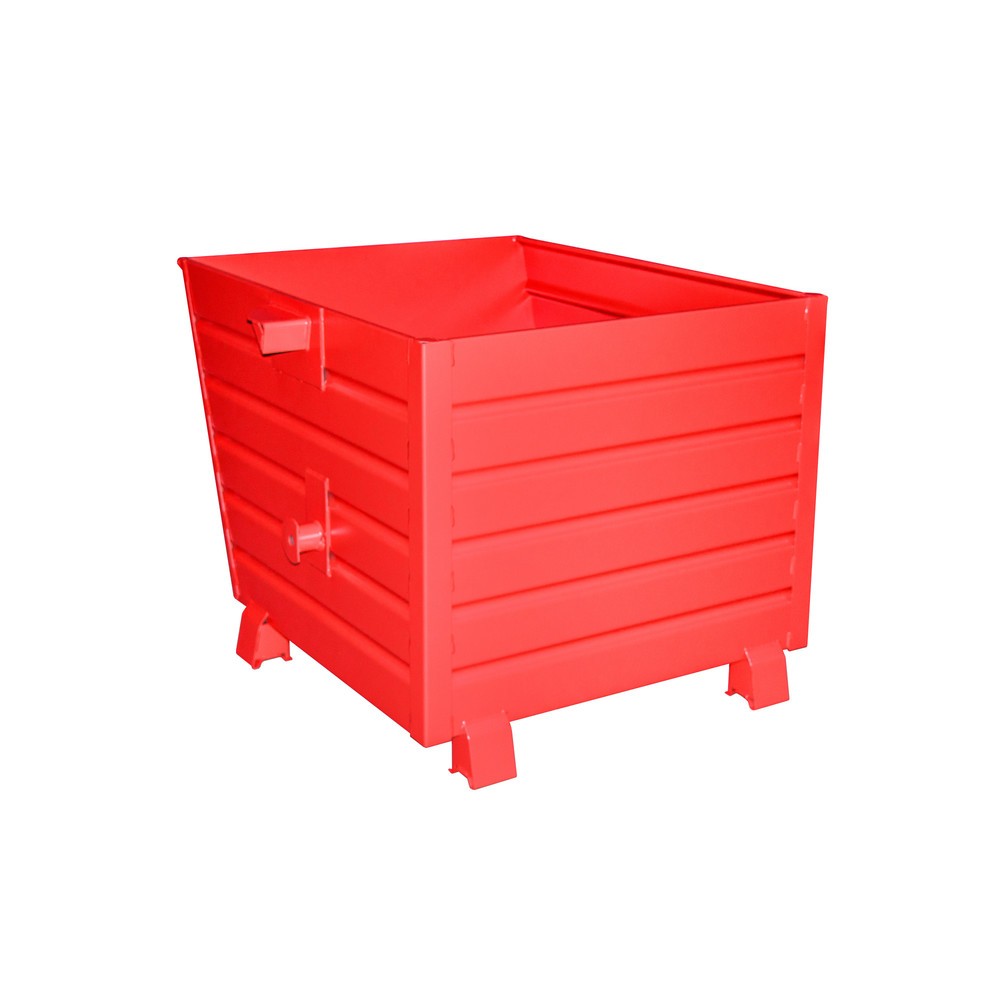Imagen del producto: Bauer® Volquete apilable, pintado, volumen 0,9 m³, RAL 3000 rojo fuego