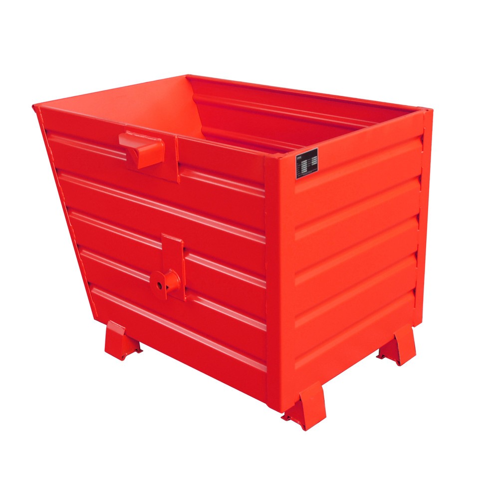 Imagen del producto: Bauer® Volquete apilable, pintado, volumen 0,7 m³, RAL 3000 rojo fuego