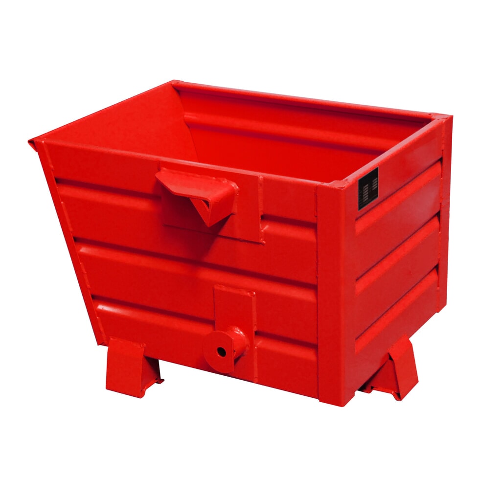 Bauer® Volquete apilable, pintado, volumen 0,3 m³, RAL 3000 rojo fuego Imagen del producto: Bauer® Volquete apilable, pintado, volumen 0,3 m³, RAL 3000 rojo fuego