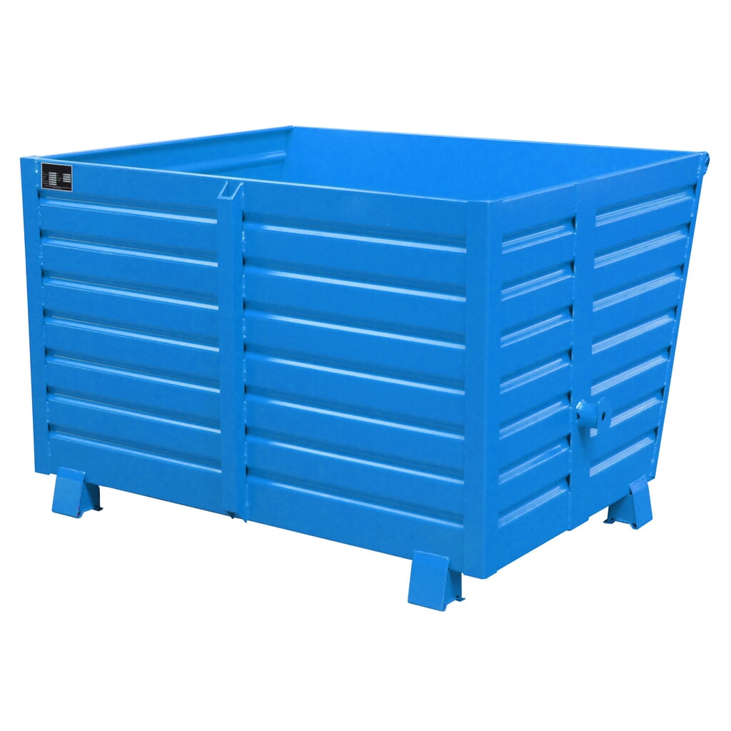 Imagen del producto: Bauer® Volquete apilable, pintado, volumen 1,5 m³, RAL 5012 azul luminoso