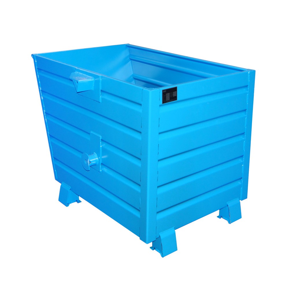 Imagen del producto: Bauer® Volquete apilable, pintado, volumen 0,7 m³, RAL 5012 azul luminoso