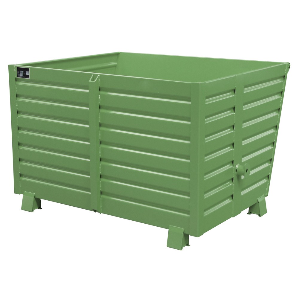 Imagen del producto: Bauer® Volquete apilable, pintado, volumen 1,5 m³, RAL 6011 verde reseda