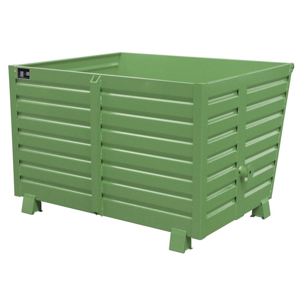 Imagen del producto: Bauer® Volquete apilable, pintado, volumen 1,5 m³, RAL 6011 verde reseda