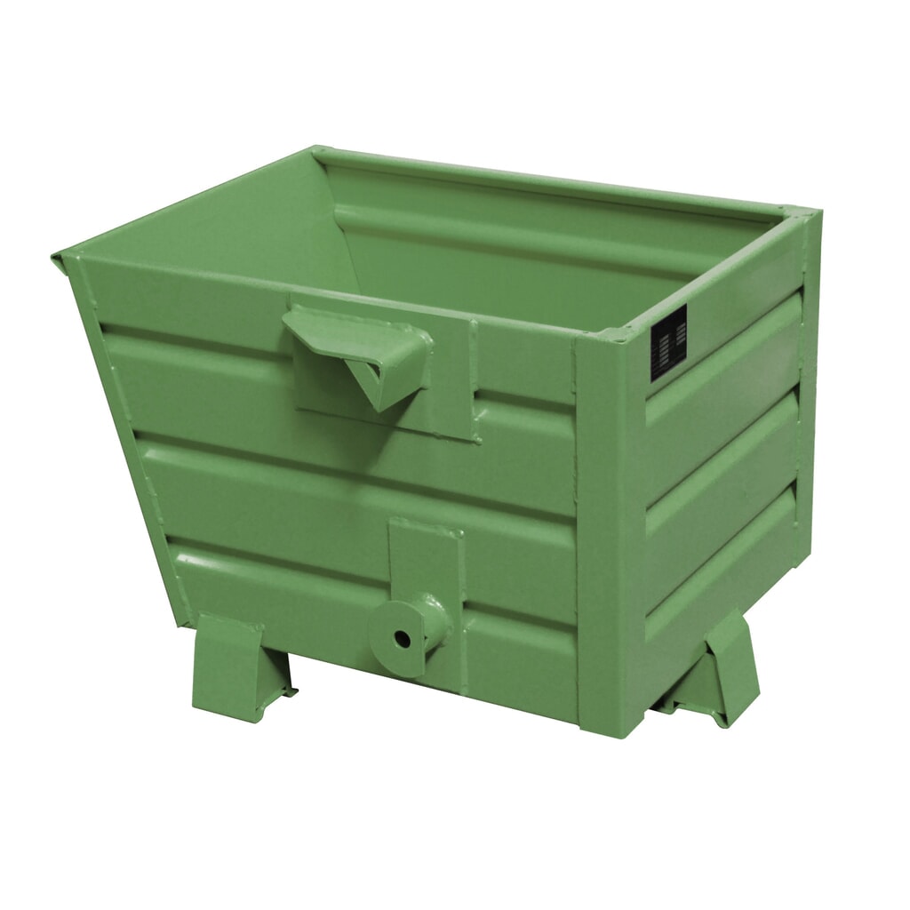 Bauer® Volquete apilable, pintado, volumen 0,3 m³, RAL 6011 verde reseda Imagen del producto: Bauer® Volquete apilable, pintado, volumen 0,3 m³, RAL 6011 verde reseda