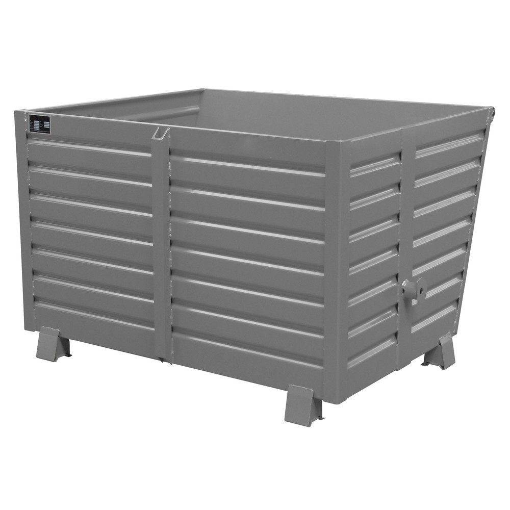 Número de imagen del producto 1: Bauer® Volquete apilable, pintado, volumen 1,5 m³, RAL 7005 gris ratón