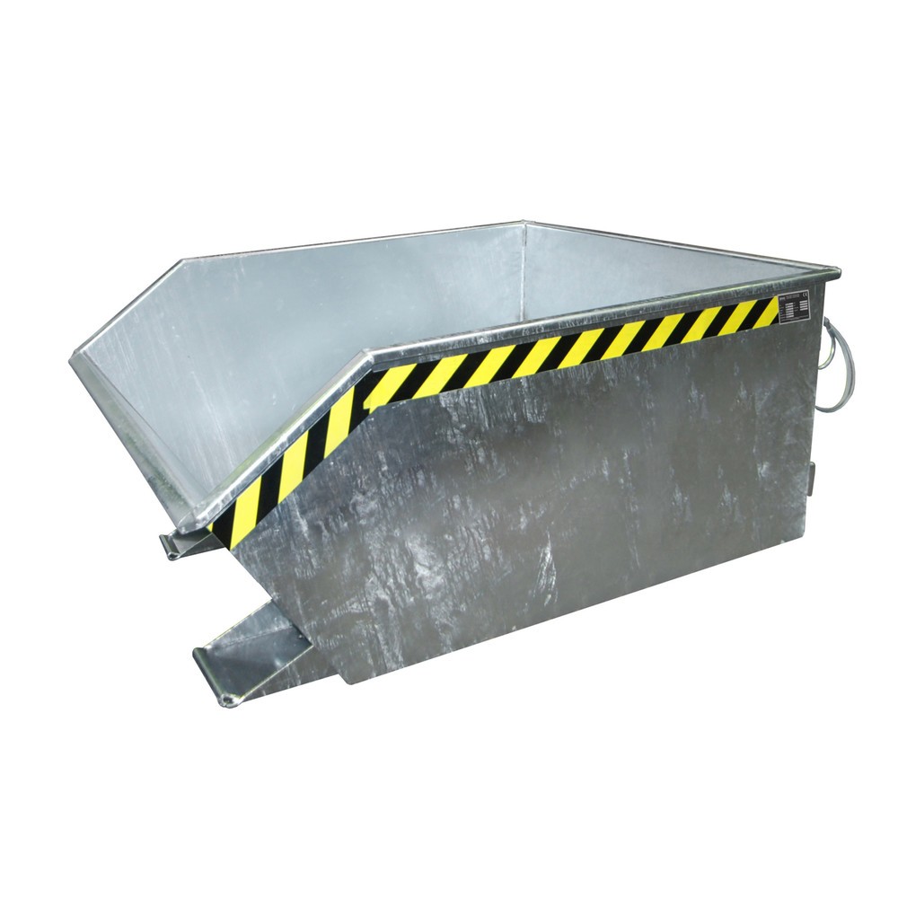 Imagen del producto: Recipiente de vuelco Bauer®, altura de construcción baja, galvanizado, CC 1.000 kg, volumen 0,5 m³