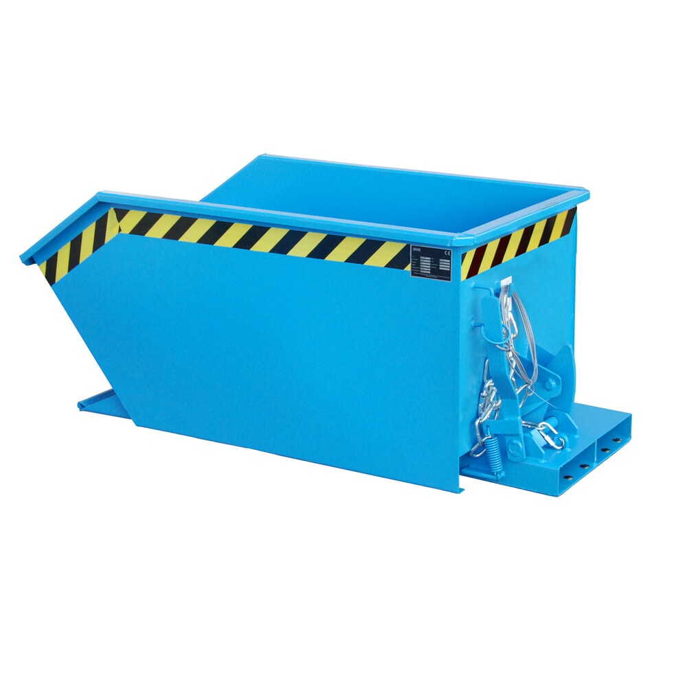 Bauer® Volquete, altura de construcción baja, pintado, volumen 0,3 m³, RAL 5012 azul luminoso Número de imagen del producto 1: Bauer® Volquete, altura de construcción baja, pintado, volumen 0,3 m³, RAL 5012 azul luminoso