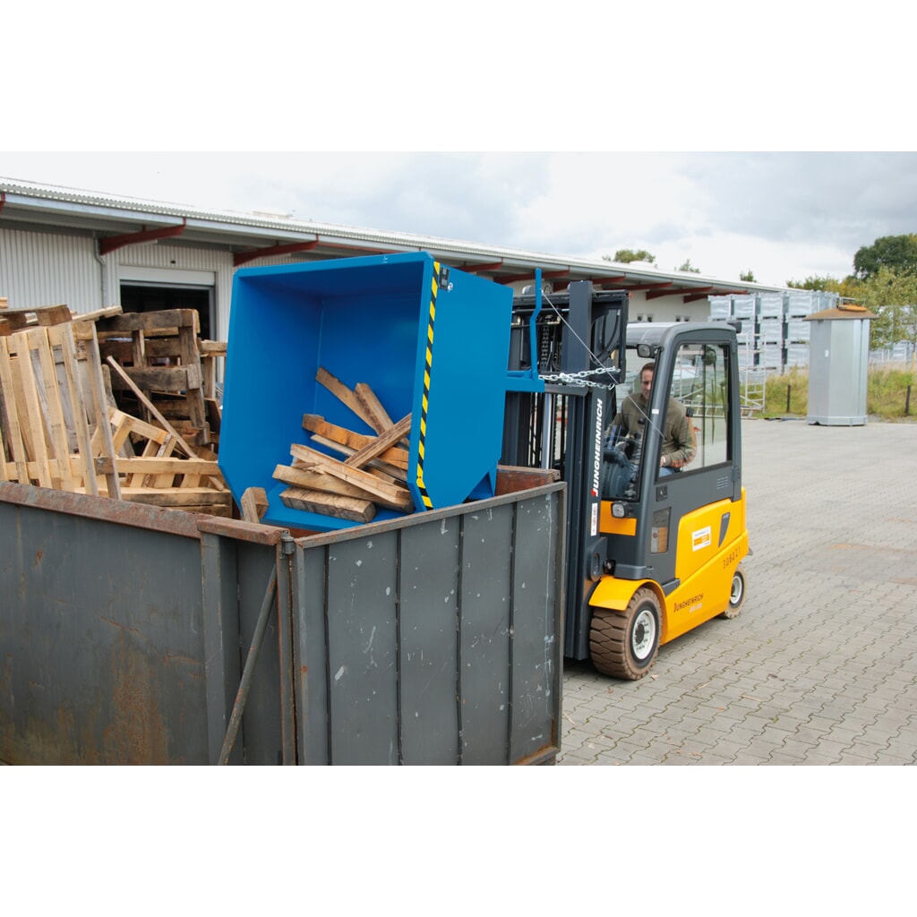 Número de imagen del producto 3: Recipiente de vuelco Bauer®, altura de construcción baja, galvanizado, CC 750 kg, volumen 0,3 m³