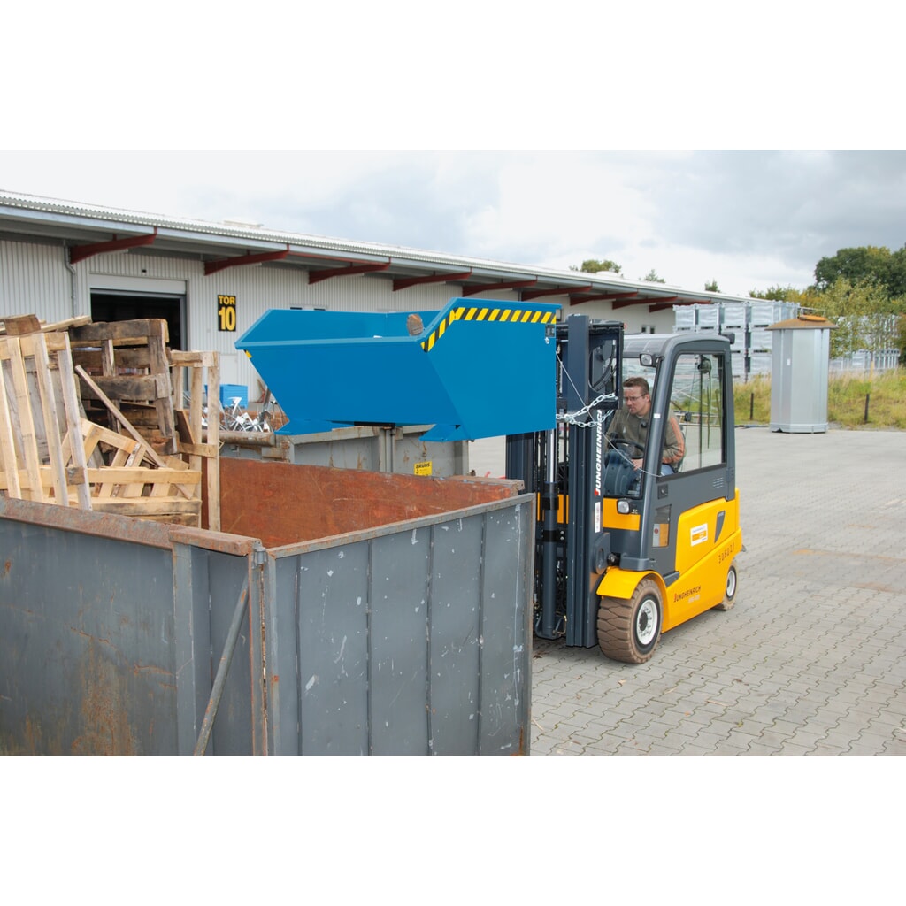 Recipiente de vuelco Bauer®, altura de construcción baja, galvanizado, CC 750 kg, volumen 0,3 m³ Número de imagen del producto 4: Recipiente de vuelco Bauer®, altura de construcción baja, galvanizado, CC 750 kg, volumen 0,3 m³