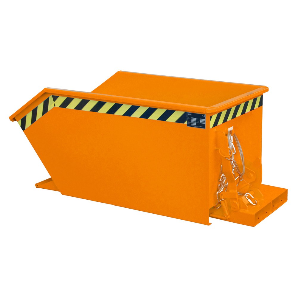 Imagen del producto: Bauer® Volquete, altura de construcción baja, pintado, volumen 0,3 m³, RAL 2000 amarillo naranja