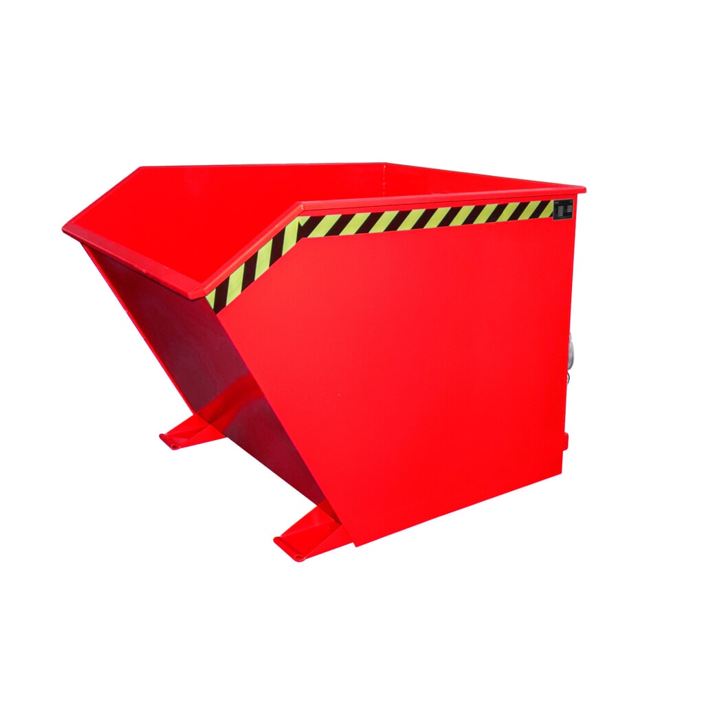 Bauer® Volquete, altura de construcción baja, pintado, volumen 1,5 m³, RAL 3000 rojo fuego Imagen del producto: Bauer® Volquete, altura de construcción baja, pintado, volumen 1,5 m³, RAL 3000 rojo fuego