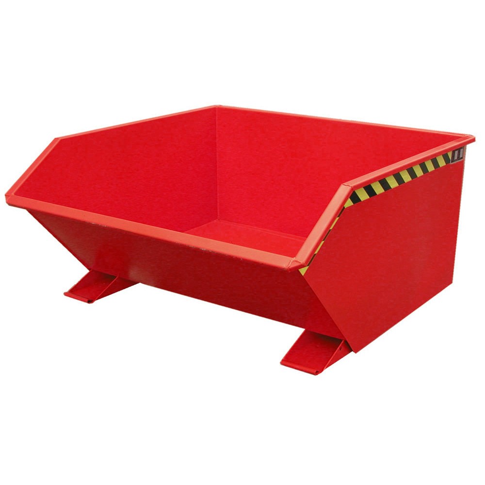 Número de imagen del producto 1: Bauer® Volquete, altura de construcción baja, pintado, volumen 0,75 m³, RAL 3000 rojo fuego