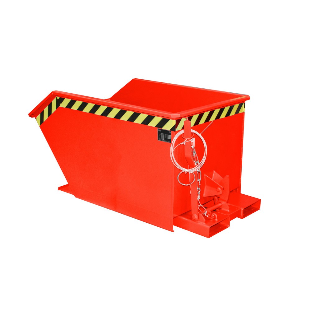 Número de imagen del producto 1: Bauer® Volquete, altura de construcción baja, pintado, volumen 0,5 m³, RAL 3000 rojo fuego