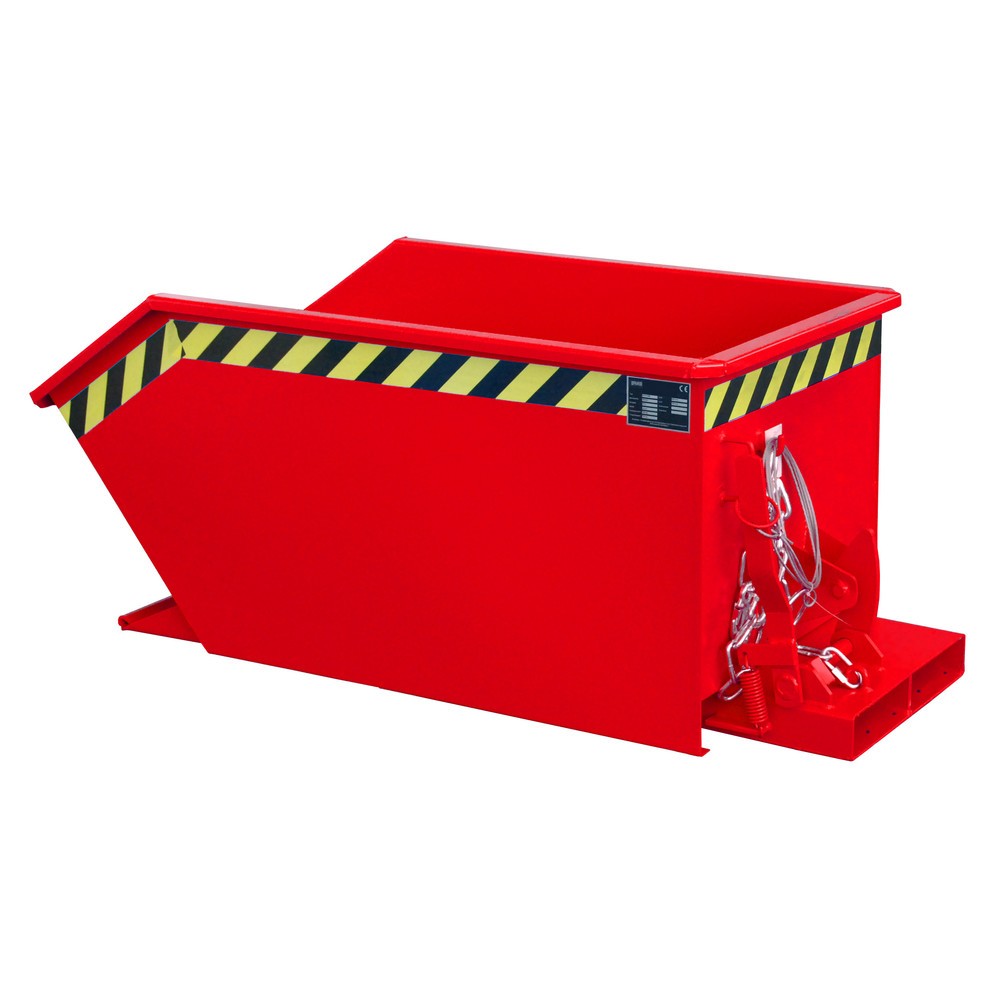 Número de imagen del producto 1: Bauer® Volquete, altura de construcción baja, pintado, volumen 0,3 m³, RAL 3000 rojo fuego