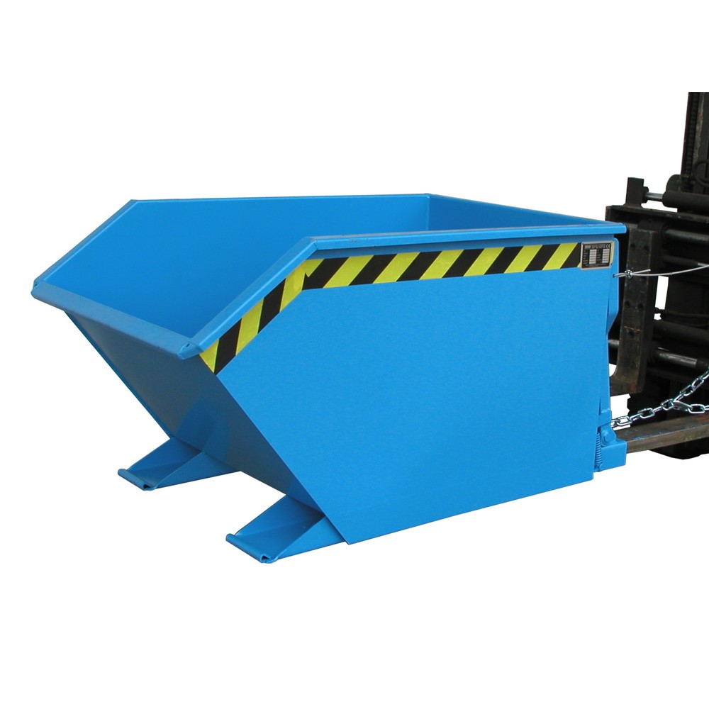 Número de imagen del producto 1: Bauer® Volquete, altura de construcción baja, pintado, volumen 0,5 m³, RAL 5012 azul luminoso