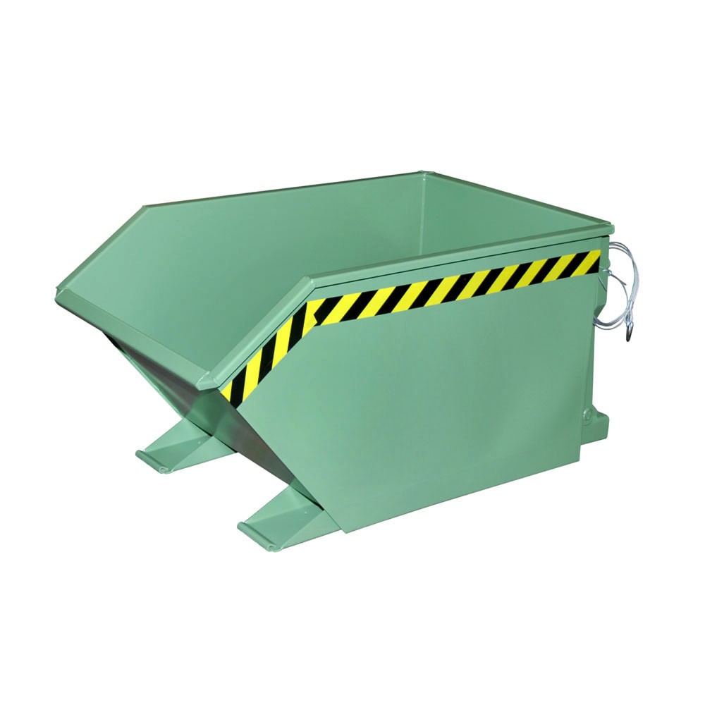 Número de imagen del producto 1: Bauer® Volquete, altura de construcción baja, pintado, volumen 0,5 m³, RAL 6011 verde reseda