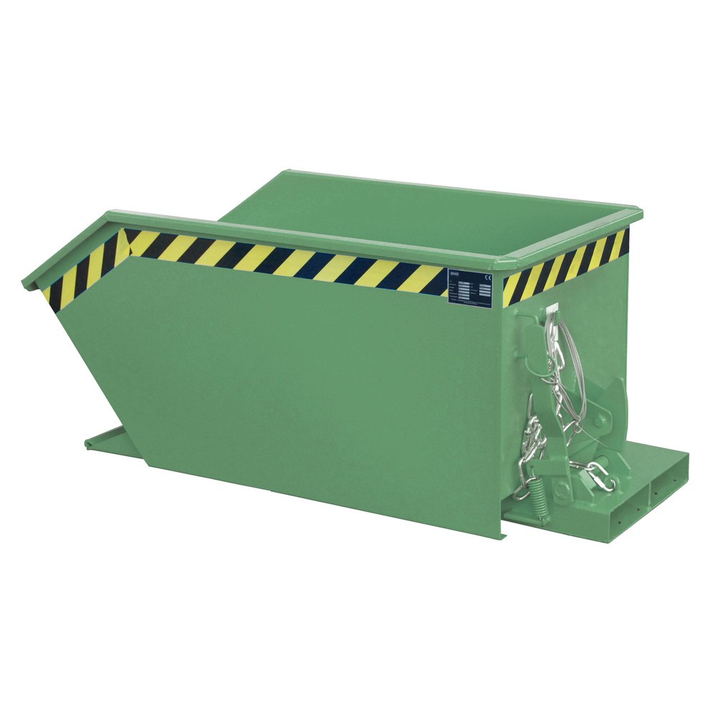 Número de imagen del producto 1: Bauer® Volquete, altura de construcción baja, pintado, volumen 0,3 m³, RAL 6011 verde reseda