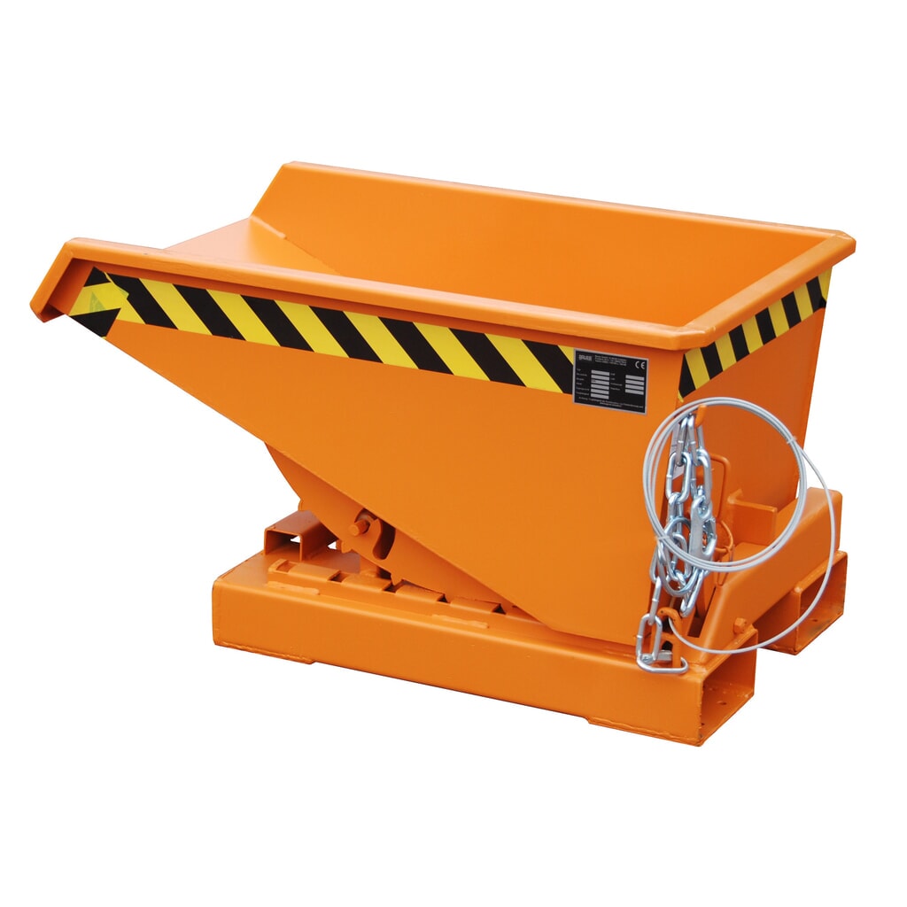 Imagen del producto: Bauer® Volquete con mecanismo desenrollador de volqueo, pintado, volumen 0,15 m³, RAL 2000 amarillo naranja