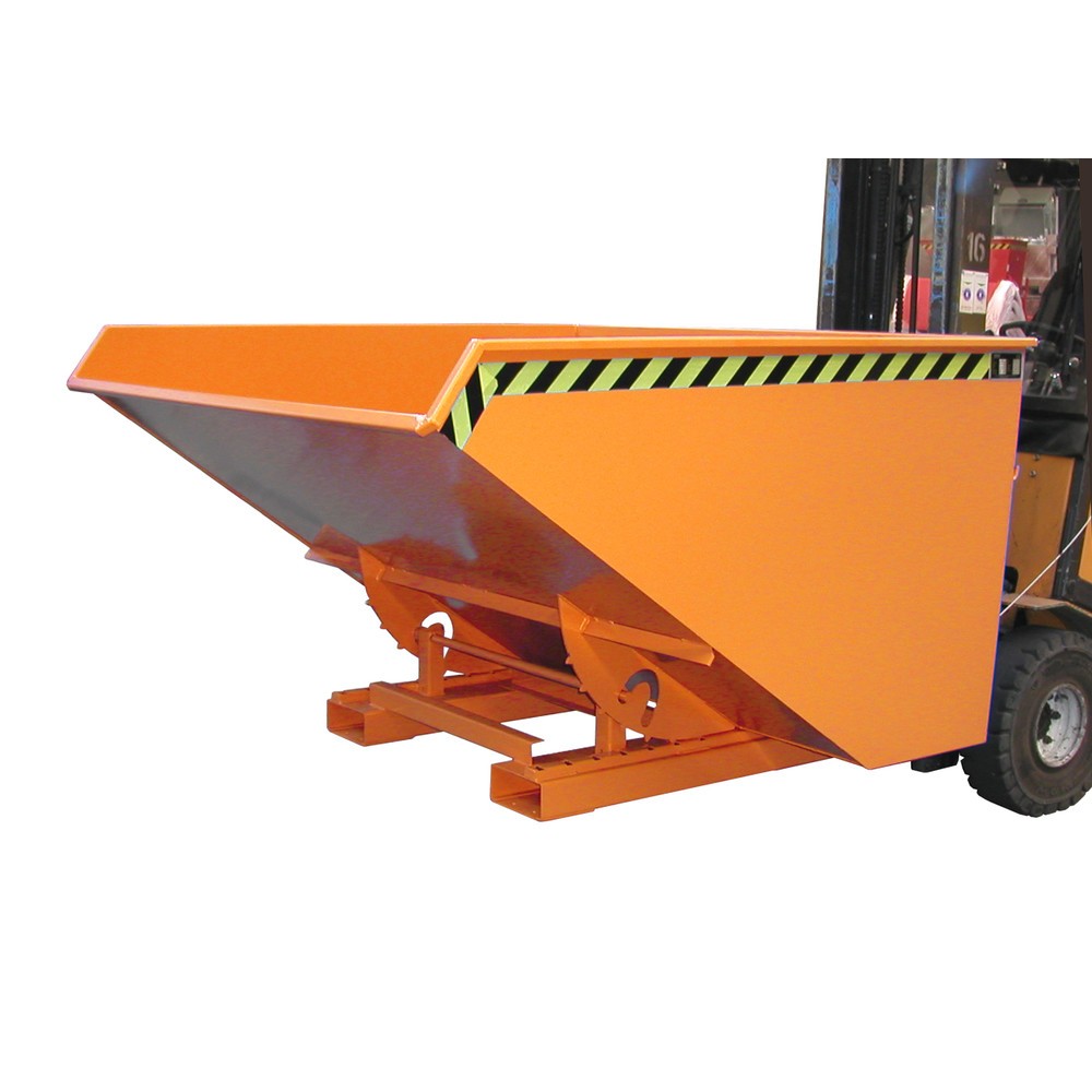 Número de imagen del producto 1: Bauer® Volquete con mecanismo desenrollador de volqueo, pintado, volumen 1,2 m³, RAL 2000 amarillo naranja