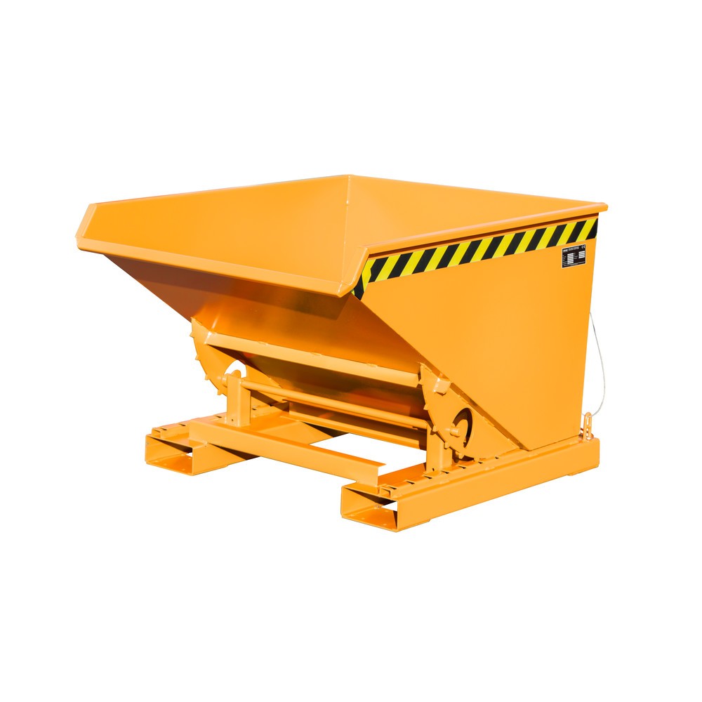 Número de imagen del producto 1: Bauer® Volquete con mecanismo desenrollador de volqueo, pintado, volumen 0,6 m³, RAL 2000 amarillo naranja