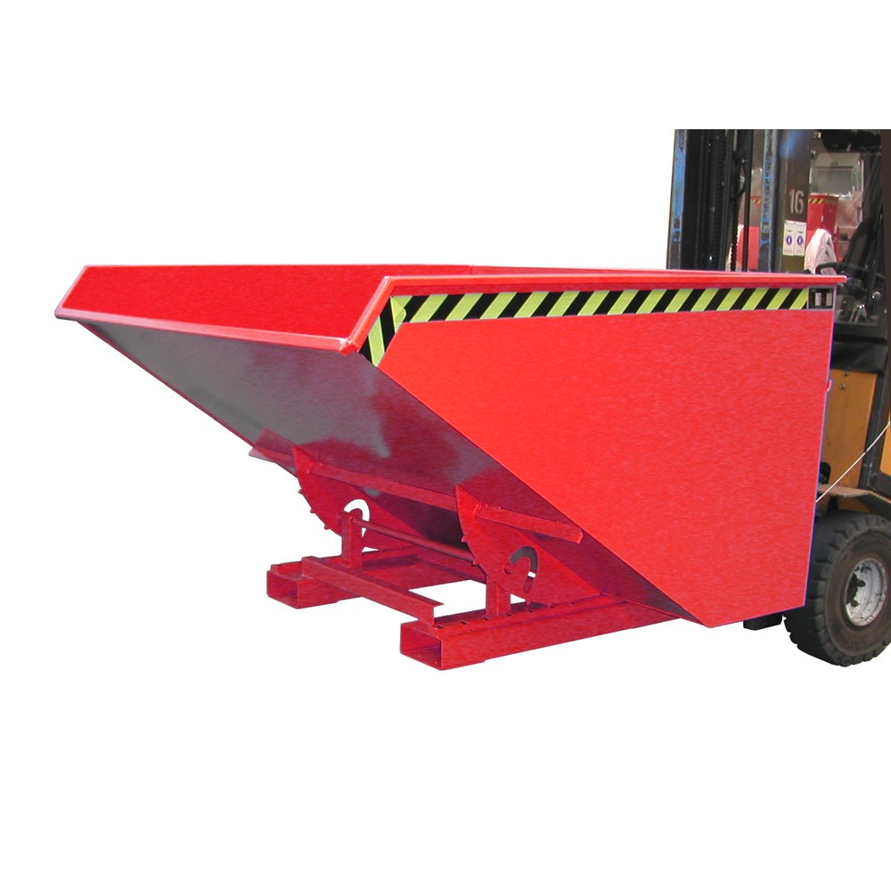 Número de imagen del producto 1: Bauer® Volquete con mecanismo desenrollador de volqueo, pintado, volumen 1,2 m³, RAL 3000 rojo fuego