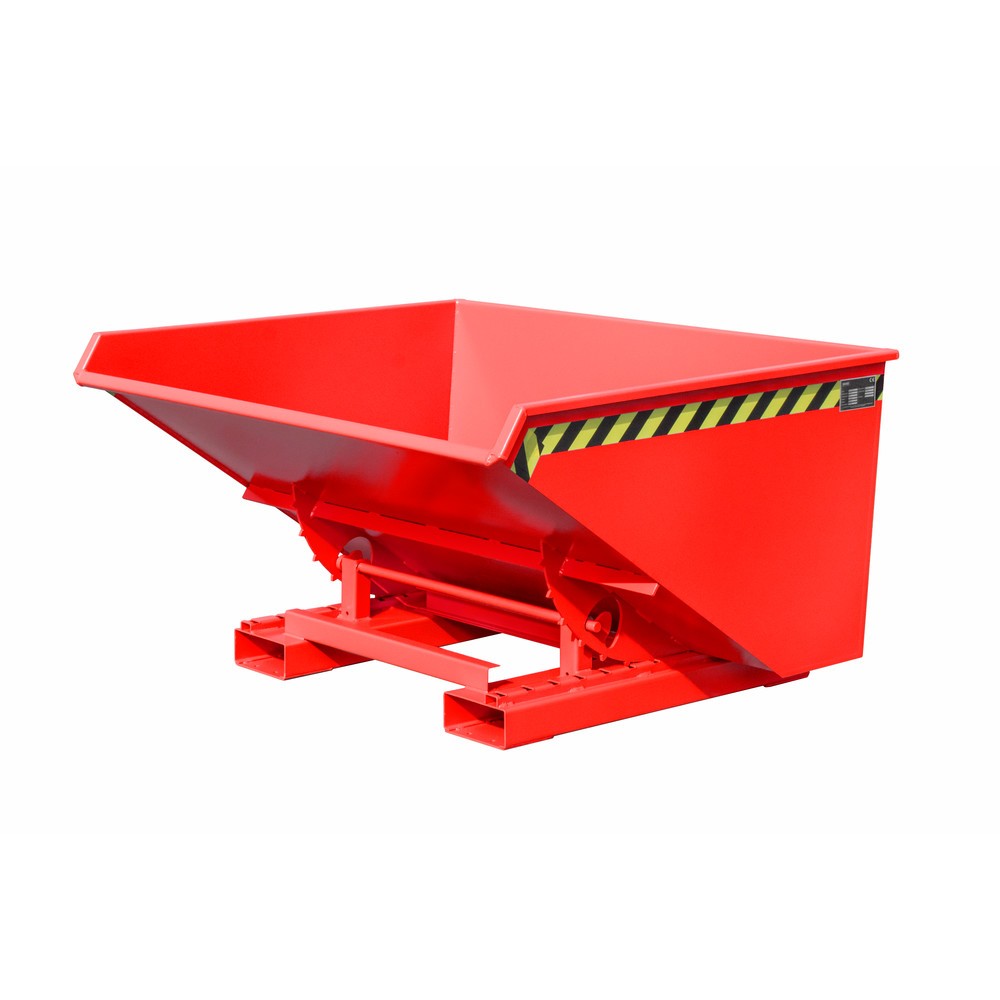 Número de imagen del producto 1: Bauer® Volquete con mecanismo desenrollador de volqueo, pintado, volumen 2,1 m³, RAL 3000 rojo fuego