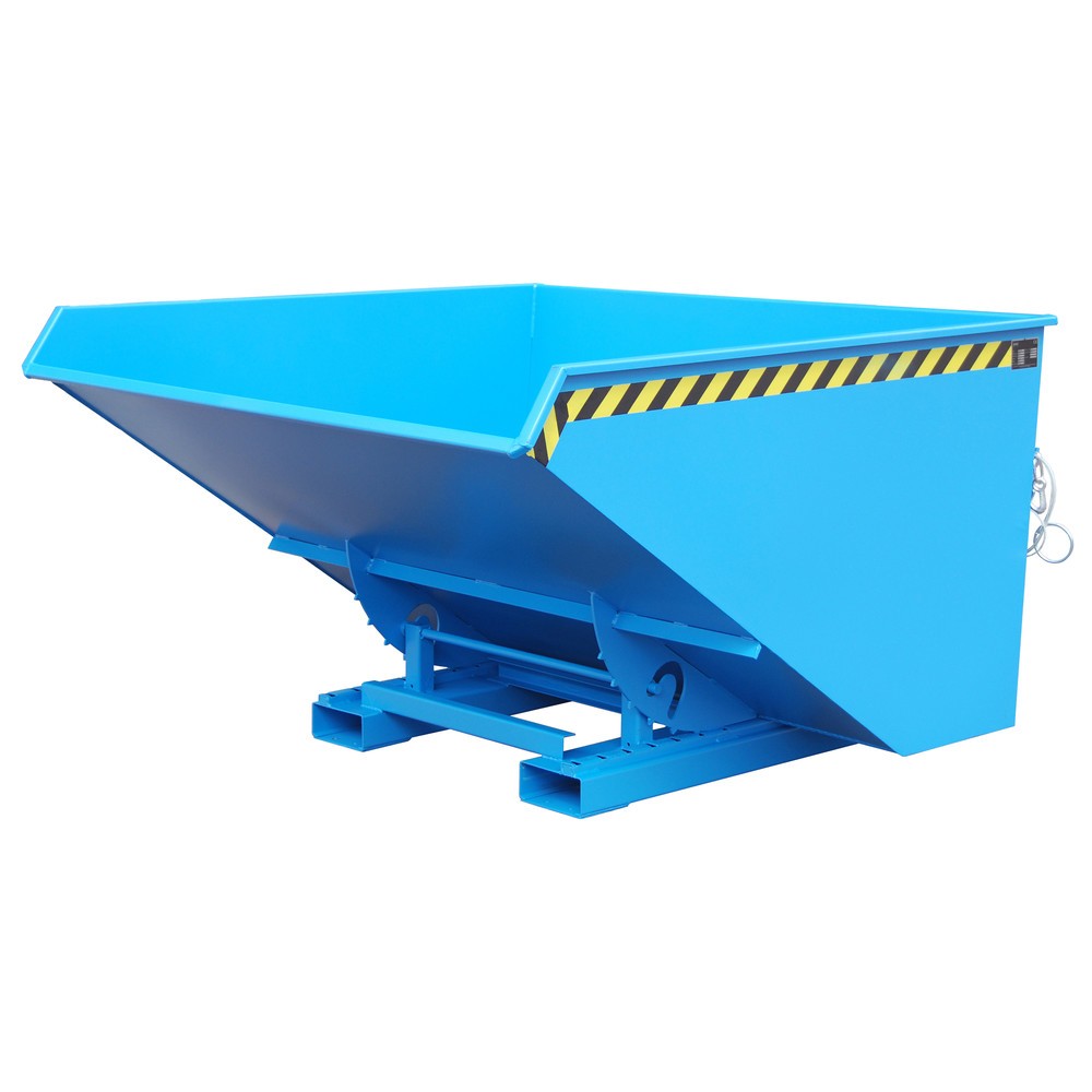 Número de imagen del producto 1: Bauer® Volquete con mecanismo desenrollador de volqueo, pintado, volumen 2,1 m³, RAL 5012 azul luminoso