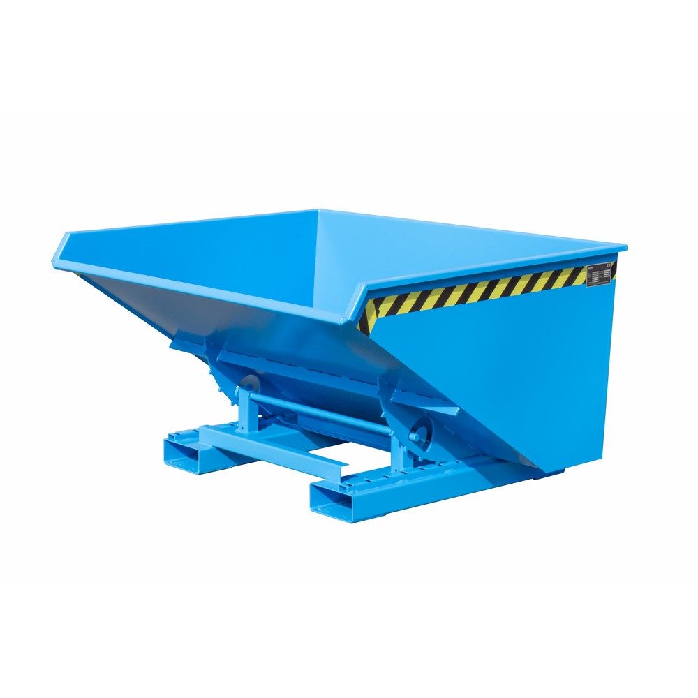 Número de imagen del producto 1: Bauer® Volquete con mecanismo desenrollador de volqueo, pintado, volumen 0,9 m³, RAL 5012 azul luminoso