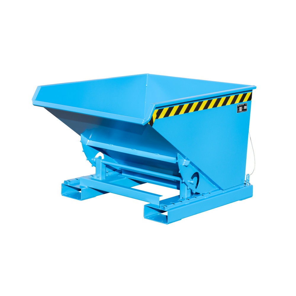 Número de imagen del producto 1: Bauer® Volquete con mecanismo desenrollador de volqueo, pintado, volumen 0,6 m³, RAL 5012 azul luminoso