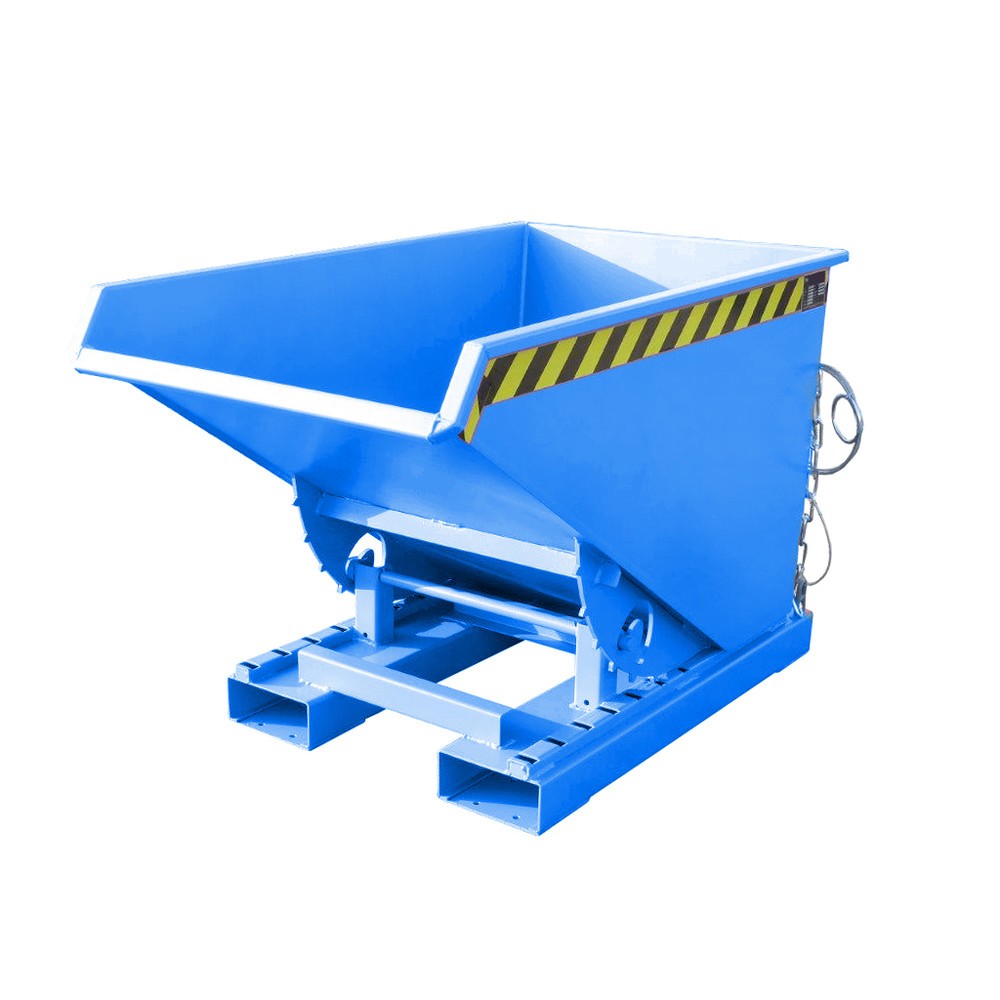 Número de imagen del producto 1: Bauer® Volquete con mecanismo desenrollador de volqueo, pintado, volumen 0,3 m³, RAL 5012 azul luminoso