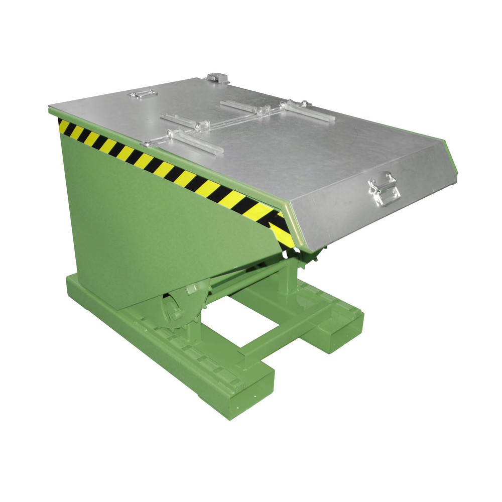 Imagen del producto: Bauer® Volquete con mecanismo desenrollador de volqueo, pintado, volumen 0,3 m³, RAL 6011 verde reseda