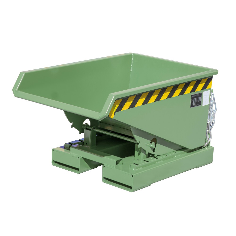 Número de imagen del producto 1: Bauer® Volquete con mecanismo desenrollador de volqueo, pintado, volumen 0,15 m³, RAL 6011 verde reseda