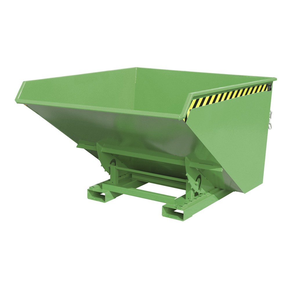 Número de imagen del producto 1: Bauer® Volquete con mecanismo desenrollador de volqueo, pintado, volumen 1,7 m³, RAL 6011 verde reseda