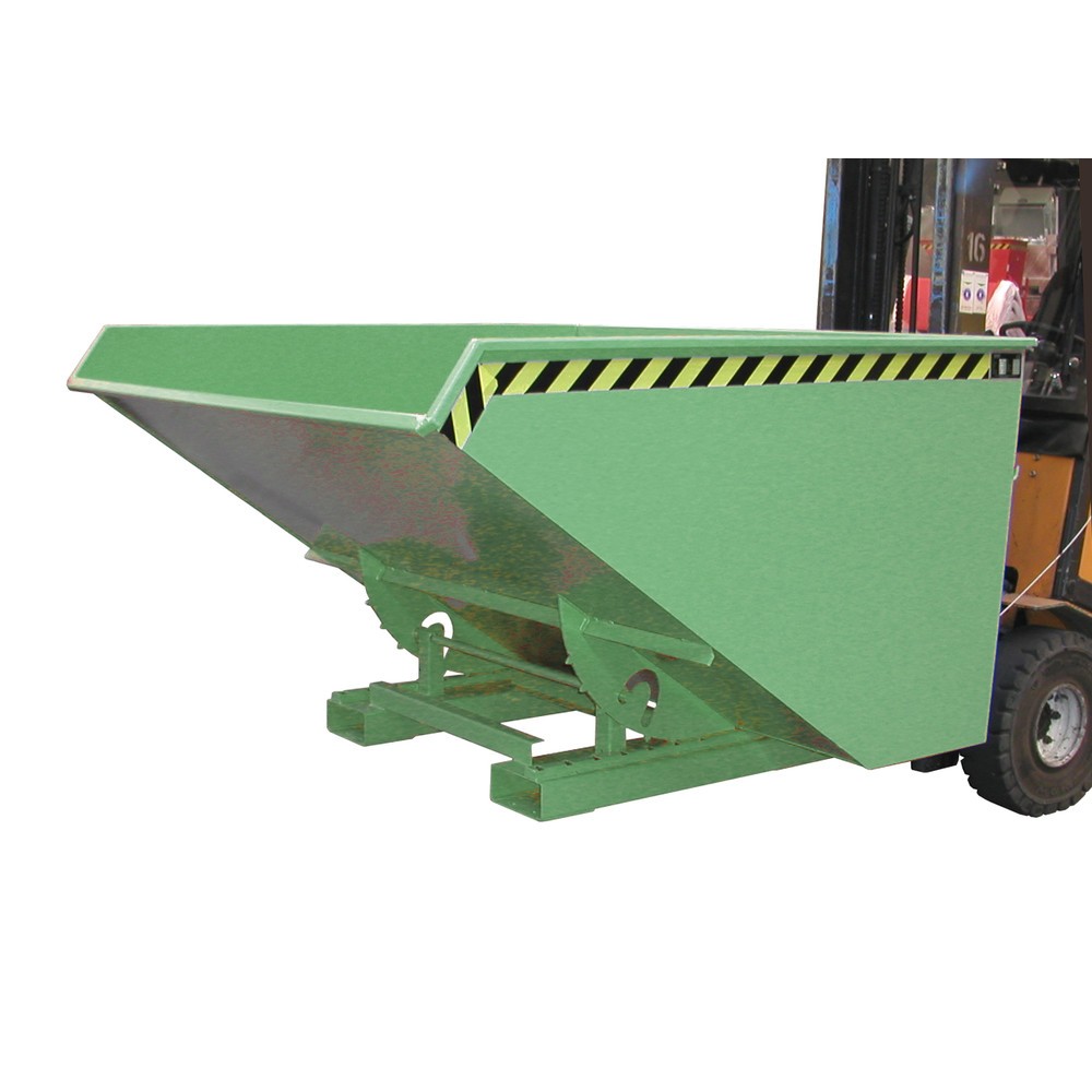 Imagen del producto: Bauer® Volquete con mecanismo desenrollador de volqueo, pintado, volumen 1,2 m³, RAL 6011 verde reseda