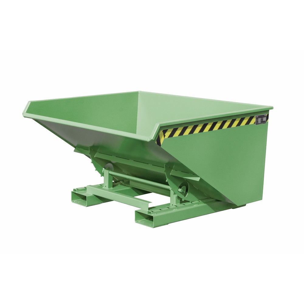 Número de imagen del producto 1: Bauer® Volquete con mecanismo desenrollador de volqueo, pintado, volumen 0,9 m³, RAL 6011 verde reseda