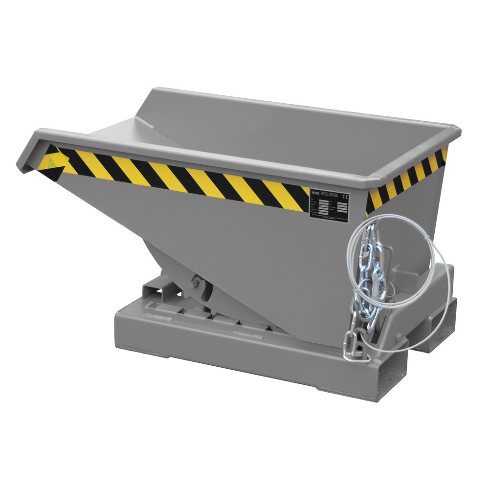 Número de imagen del producto 1: Bauer® Volquete con mecanismo desenrollador de volqueo, pintado, volumen 0,15 m³, RAL 7005 gris ratón