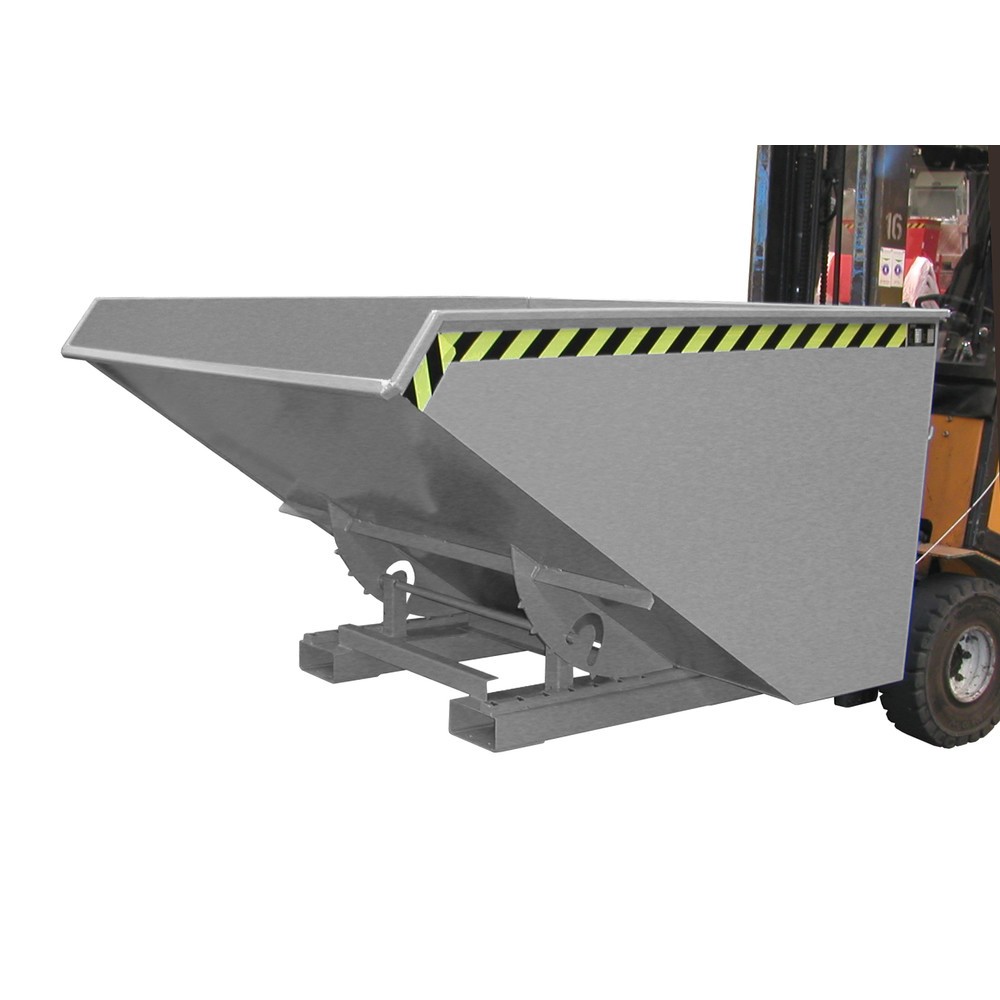 Número de imagen del producto 1: Bauer® Volquete con mecanismo desenrollador de volqueo, pintado, volumen 1,2 m³, RAL 7005 gris ratón
