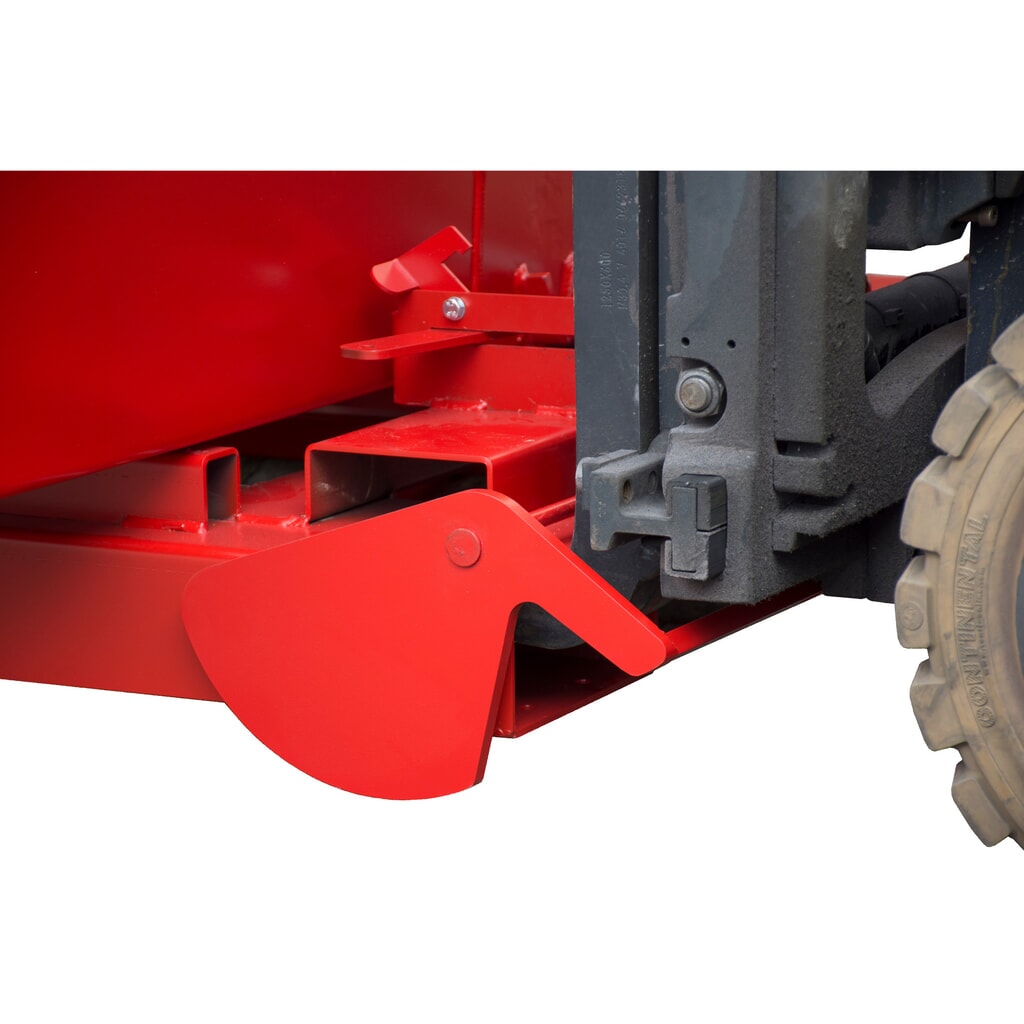 Número de imagen del producto 7: Bauer® Depósito basculante con mecanismo rodante automático, capacidad de carga 1.500 kg, pintado, volumen 1,2 m³, RAL 3000 rojo fuego