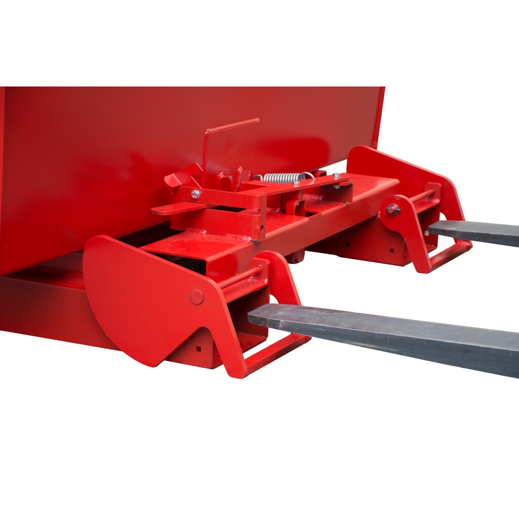 Número de imagen del producto 10: Bauer® Depósito basculante con mecanismo rodante automático, capacidad de carga 1.500 kg, pintado, volumen 1,2 m³, RAL 3000 rojo fuego