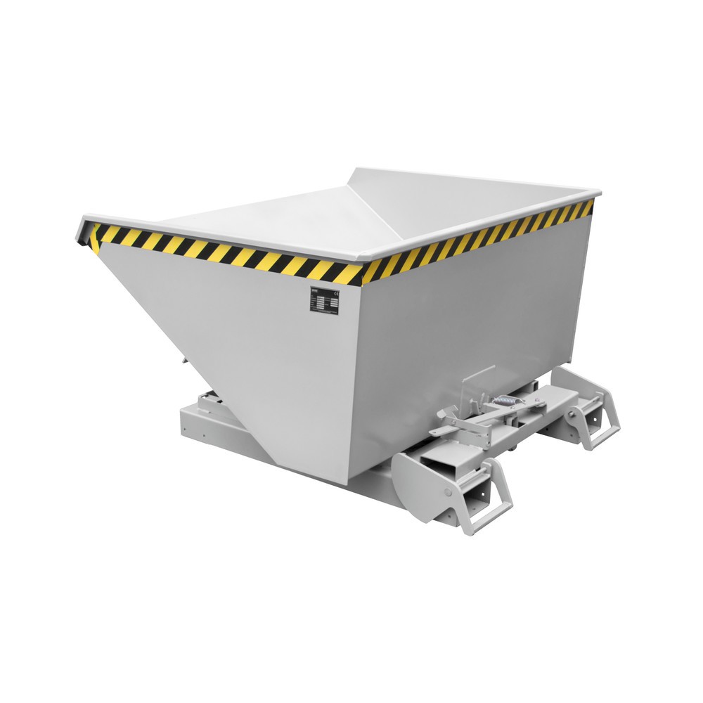 Número de imagen del producto 1: Recipiente de vuelco Bauer® con mecanismo rodante automático, CC 1.000 kg, galvanizado, volumen 0,6 m³