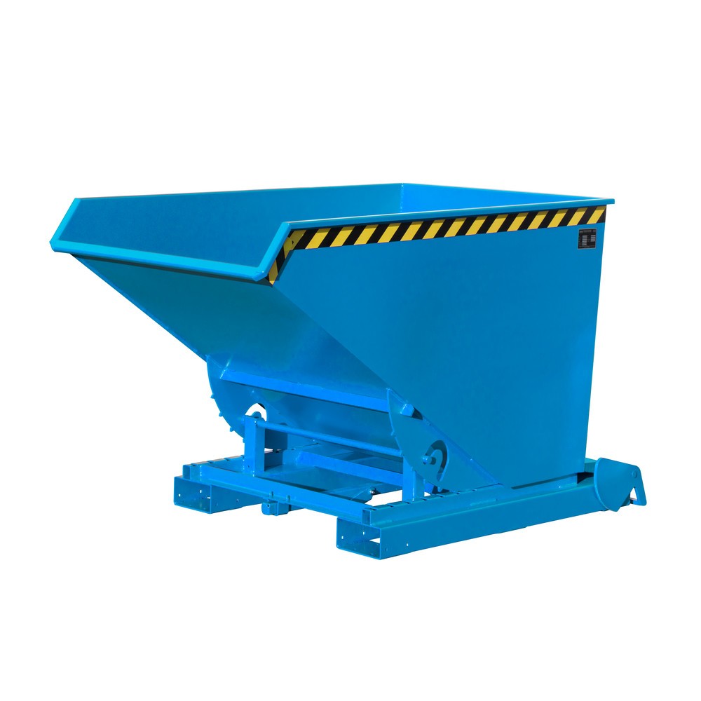 Imagen del producto: Bauer® Depósito basculante con mecanismo rodante automático, capacidad de carga 1.500 kg, pintado, volumen 1,2 m³, RAL 5012 azul luminoso