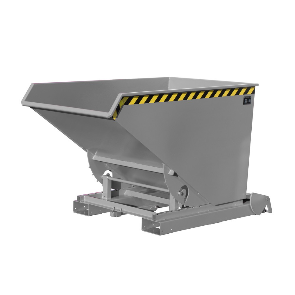 Imagen del producto: Bauer® Depósito basculante con mecanismo rodante automático, capacidad de carga 1.500 kg, pintado, volumen 1,2 m³, RAL 7005 gris ratón