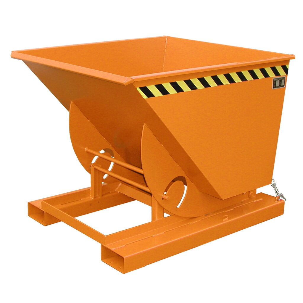 Imagen del producto: Bauer® Volquete con mecanismo desenrollador de volqueo, c.c. 1.000 kg, pintado, volumen 0,75 m³, RAL 2000 amarillo naranja