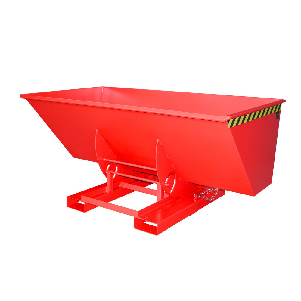 Imagen del producto: Bauer® Volquete con mecanismo desenrollador de volqueo, c.c. 1.000 kg, pintado, volumen 1,5 m³, RAL 3000 rojo fuego